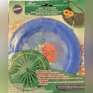 💥New Clover 8708 Quick Yo-Yo Maker Jumbo Round 3-1/2" Blue Craft Art Decor